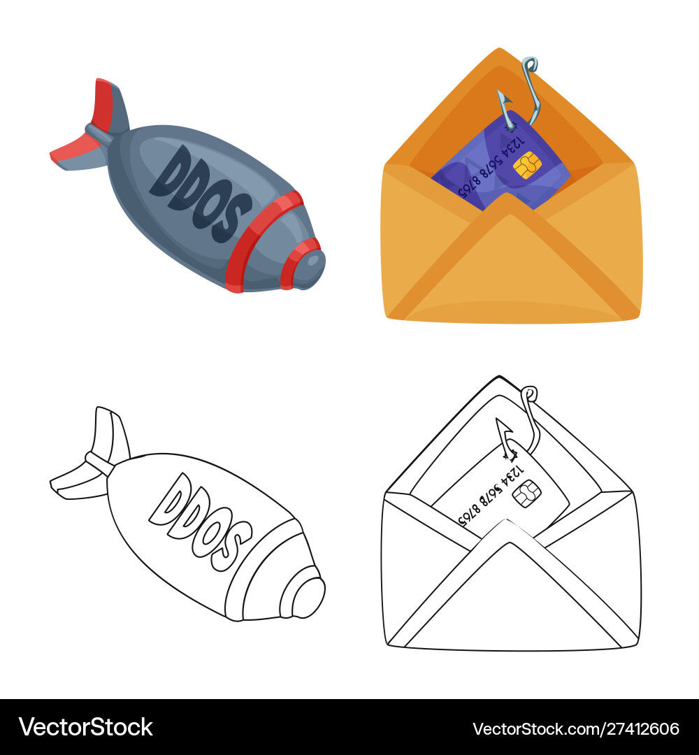 Isolated object virus and secure icon vector image