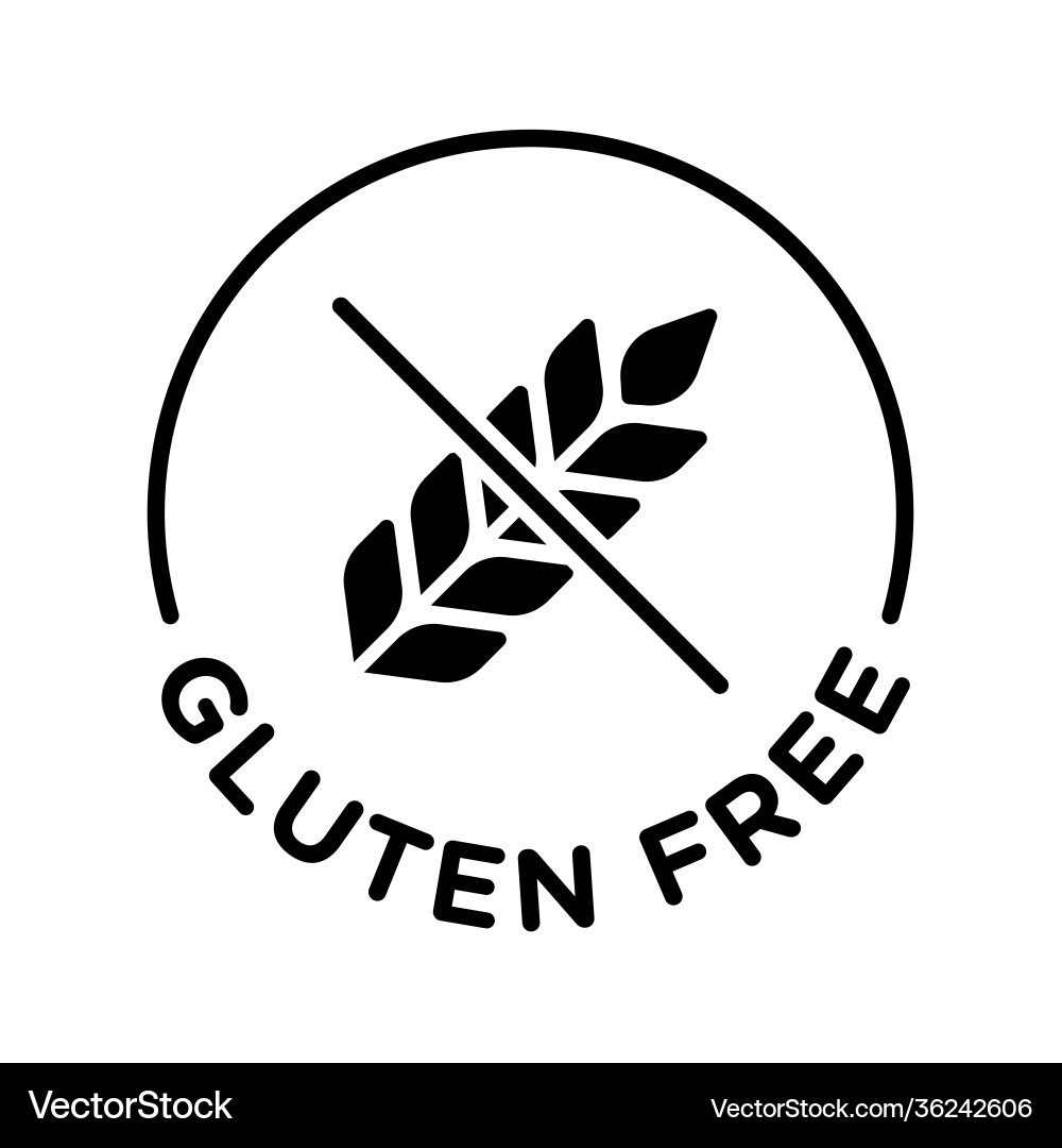 Isolierte glutenfreie Ikone Marke für Lebensmittel Isolierte glutenfreie Ikone Marke für Lebensmittel vektorbild