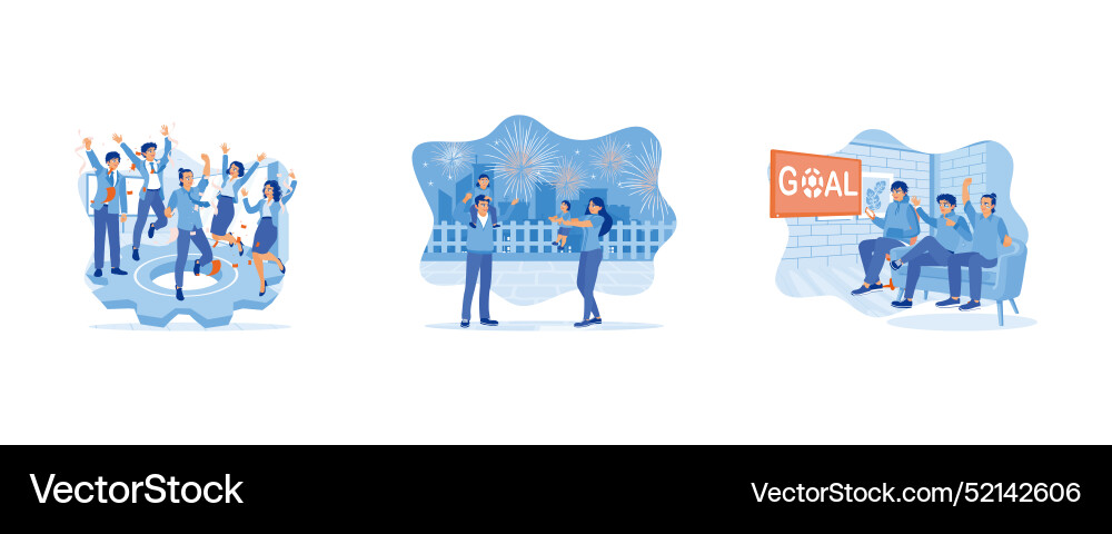 Man using laptop creating digital world stand vector image
