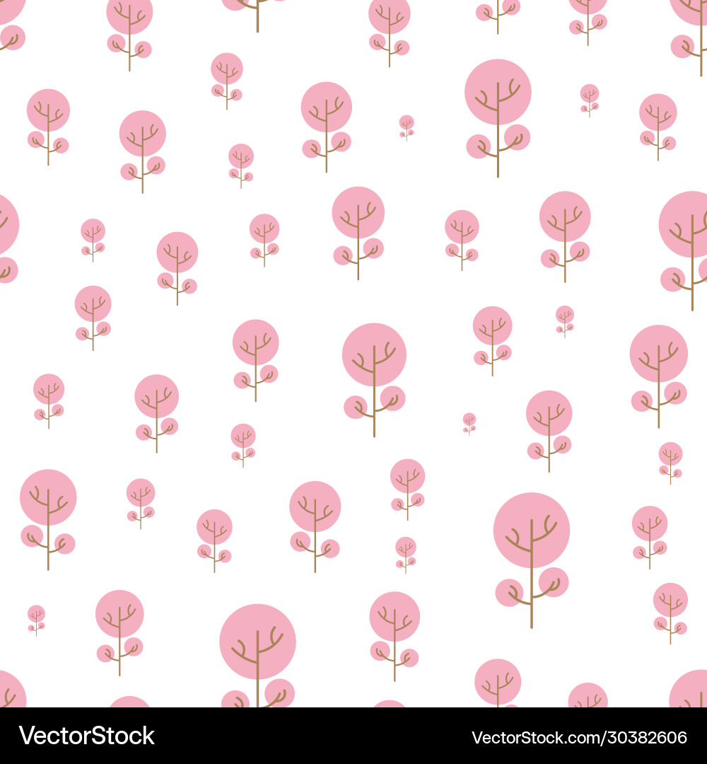 Seamless pattern with colored trees Vector Image