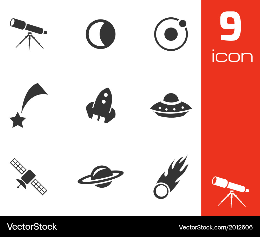 Space Icon Set - Celestial Objects vector image
