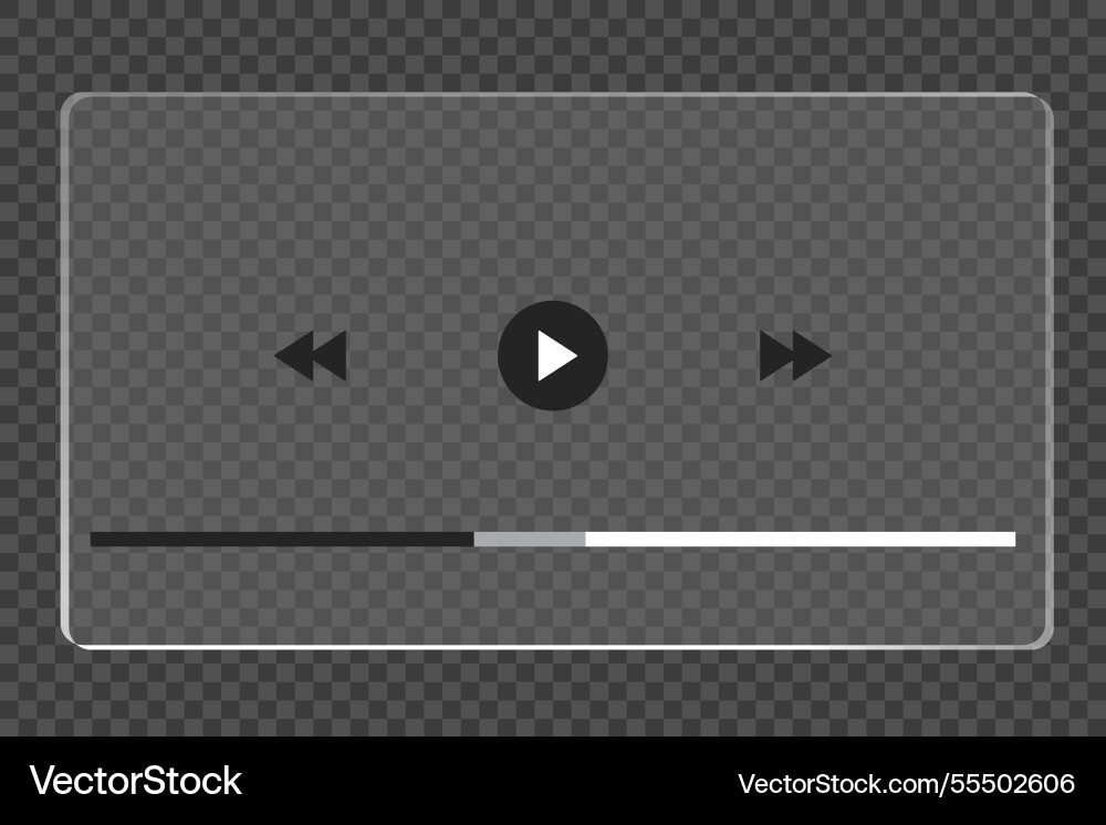 Template video player for web and mobile apps Template video player for web and mobile apps vector image