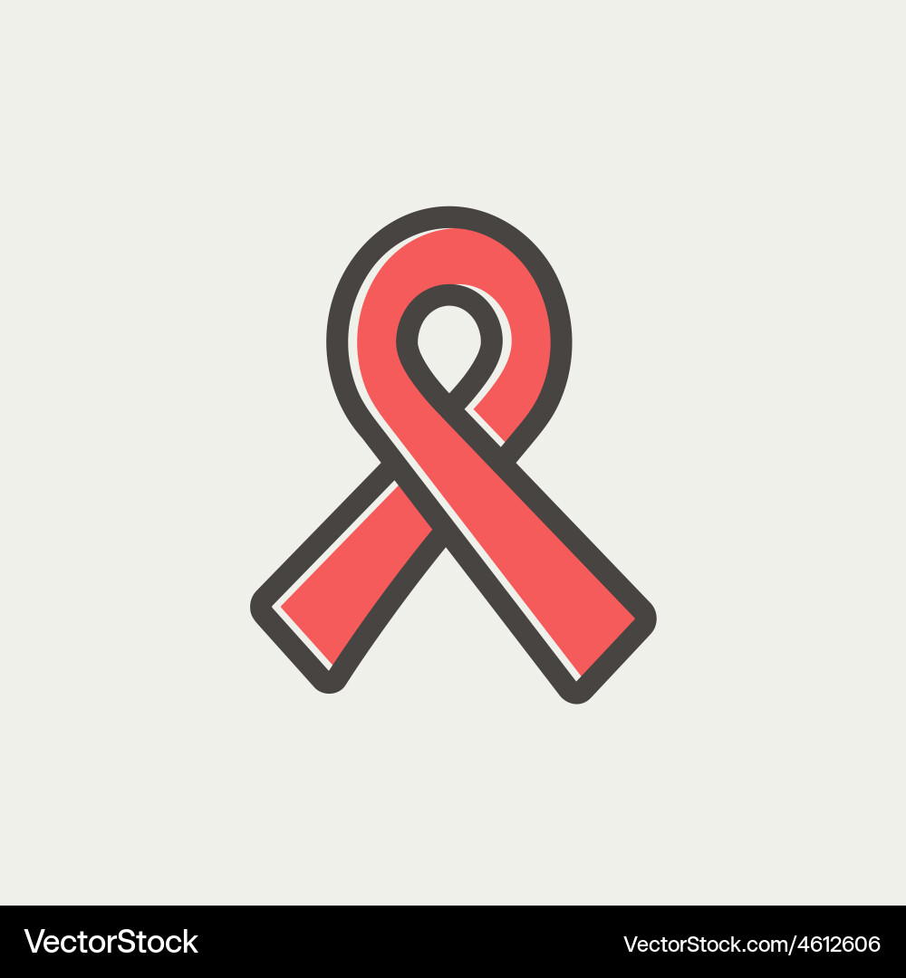 Unity ribbon thin line icon vector image