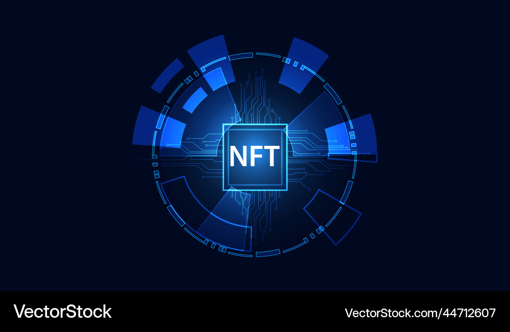Abstract ntf digital image concept irreplaceable Abstract ntf digital image concept irreplaceable vector image