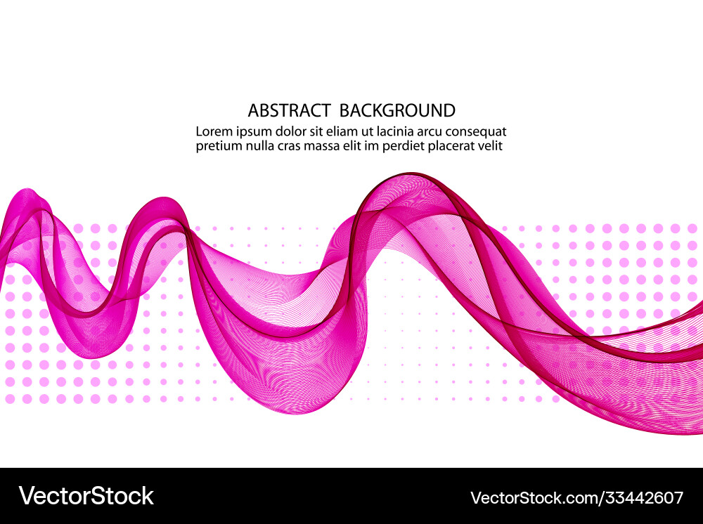 Abstract pink waves background dynamic Vector Image