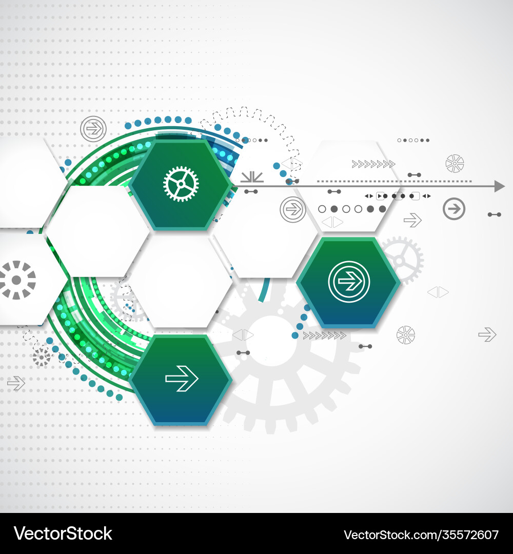 Abstract technological background with various Abstract technological background with various Vector Image