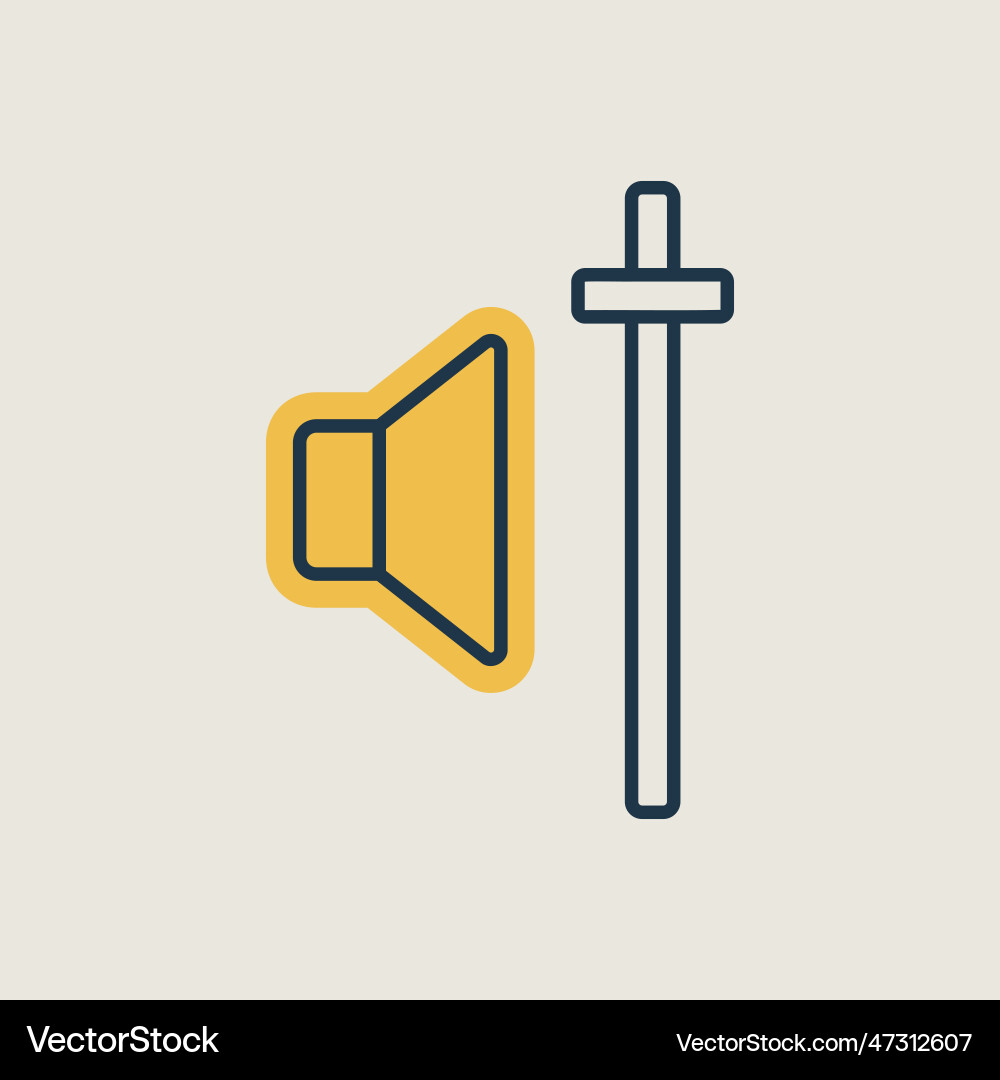 Audio volume slider control isolated icon graph vector image