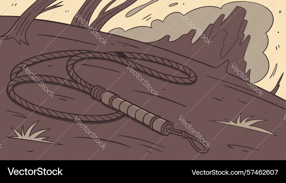 Coiled rope and wood log rustic object design Vector Image