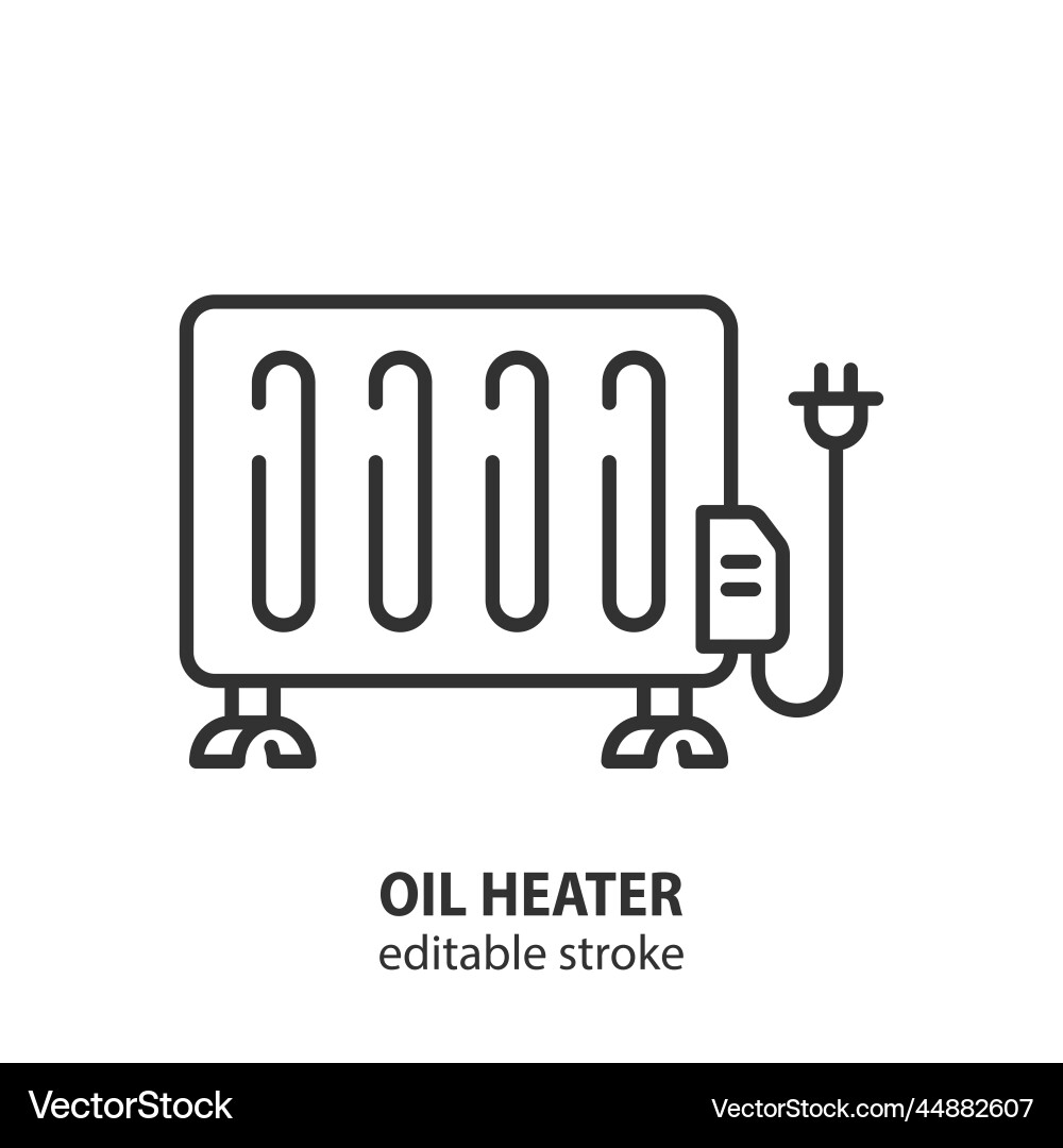 Ölheizung Linie Icon elektrische Heizzeichen Ölheizung Linie Icon elektrische Heizzeichen vektorbild