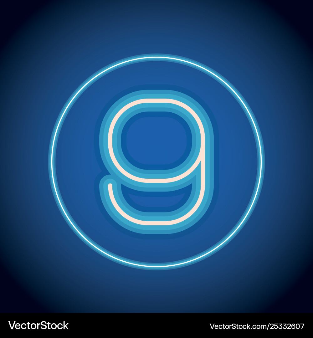 Nine number font Vector Image