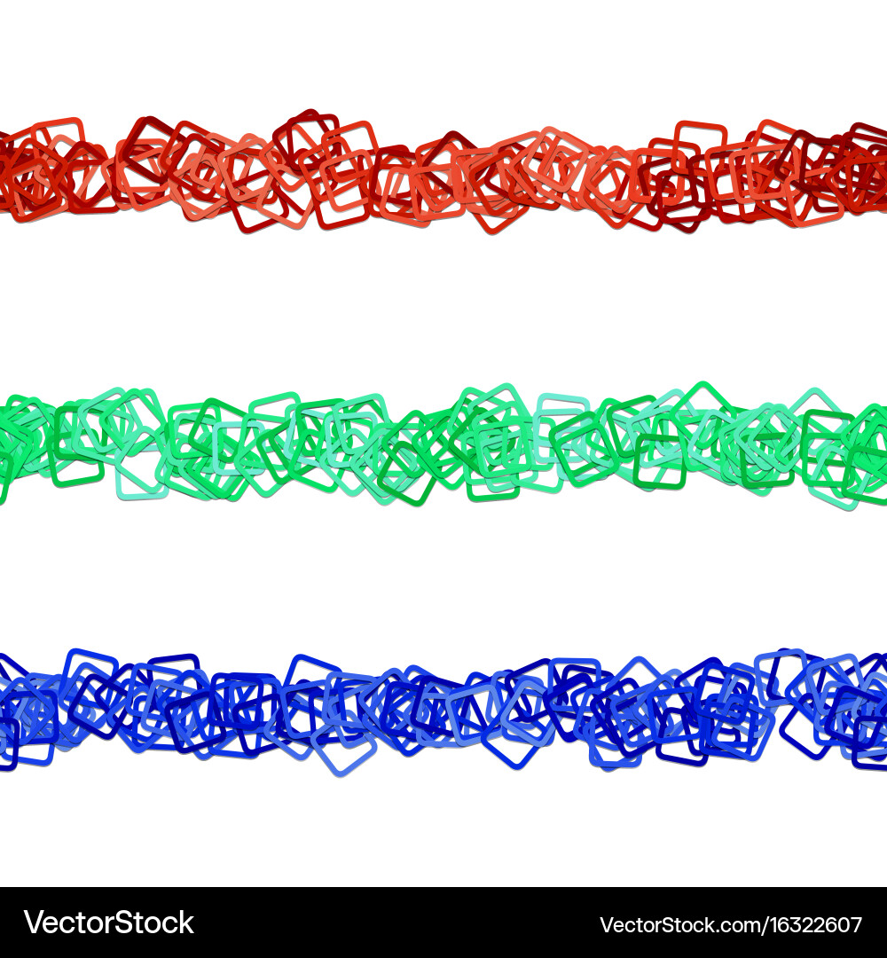 Repeatable square pattern line design set Vector Image