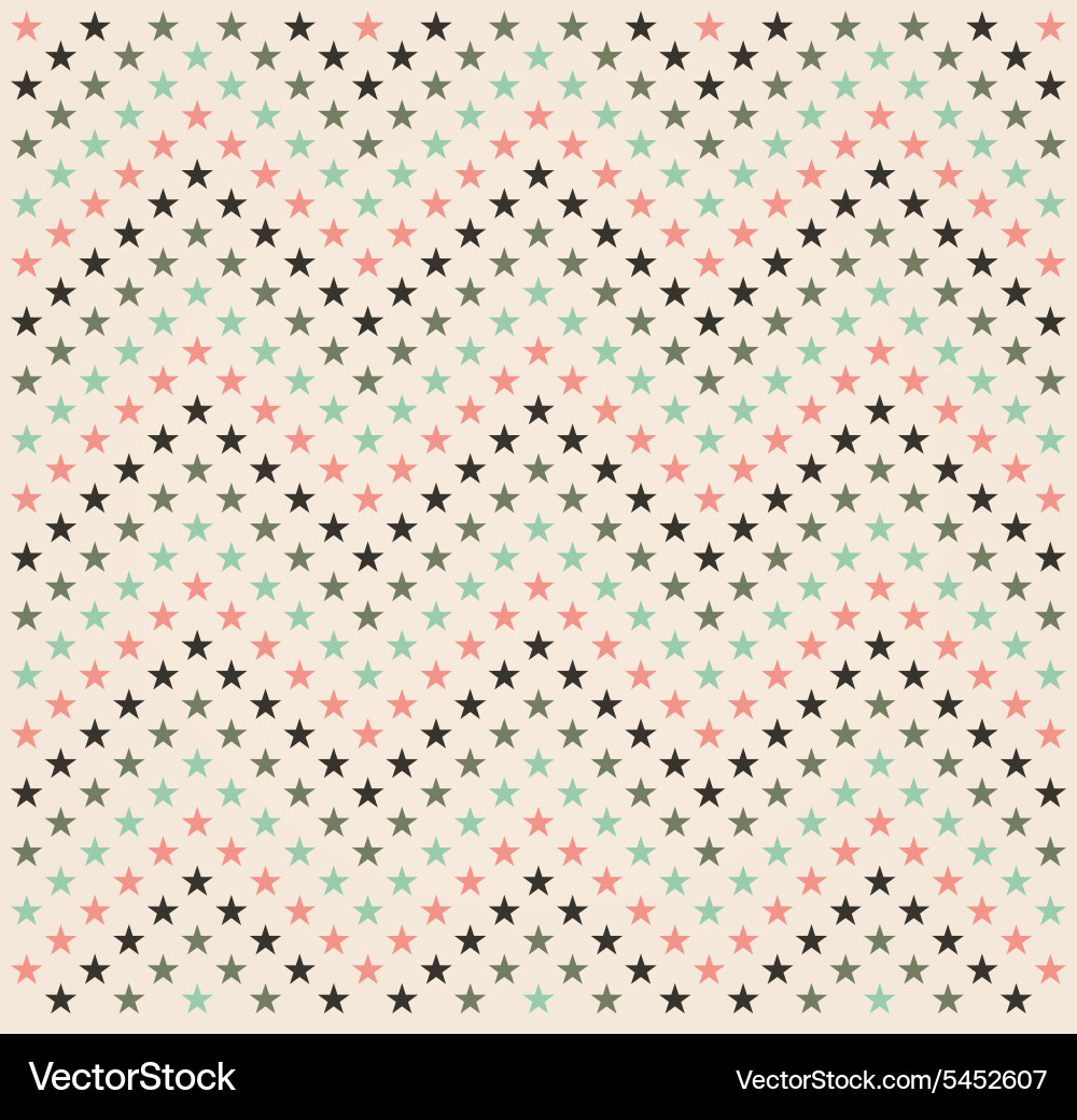 Retro Star Zigzag Pattern Vector Image