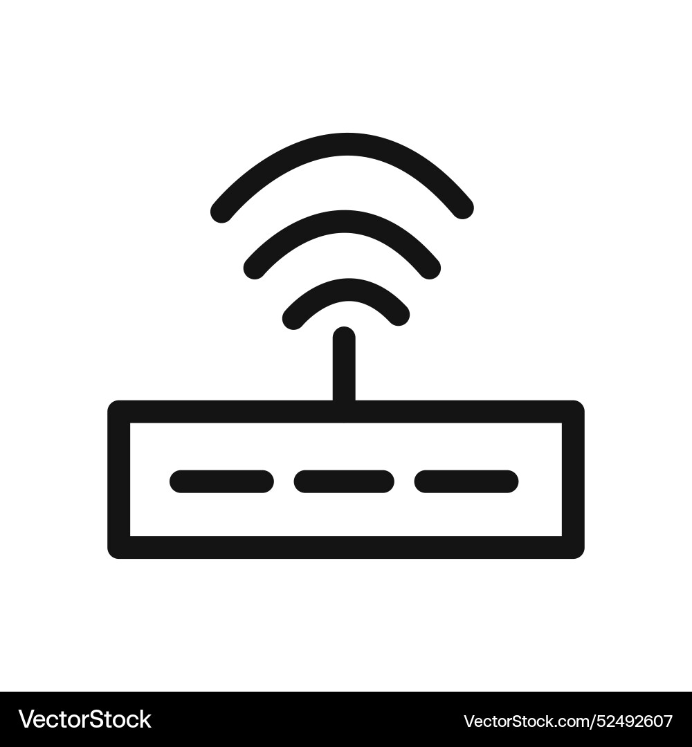 Router icon linear graphics set Router icon linear graphics set vector image