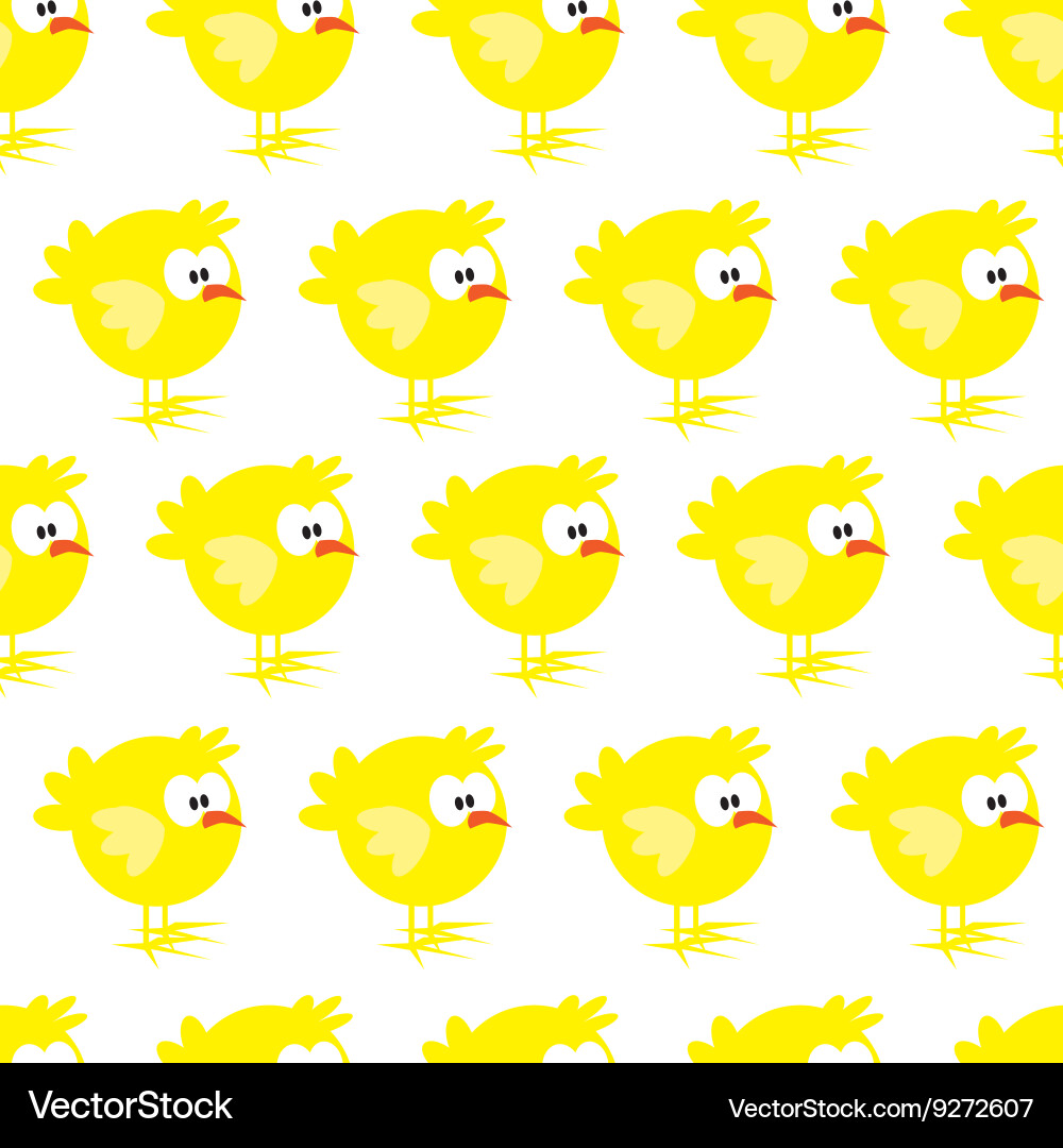 Seamless pattern with chicken on white background vector image