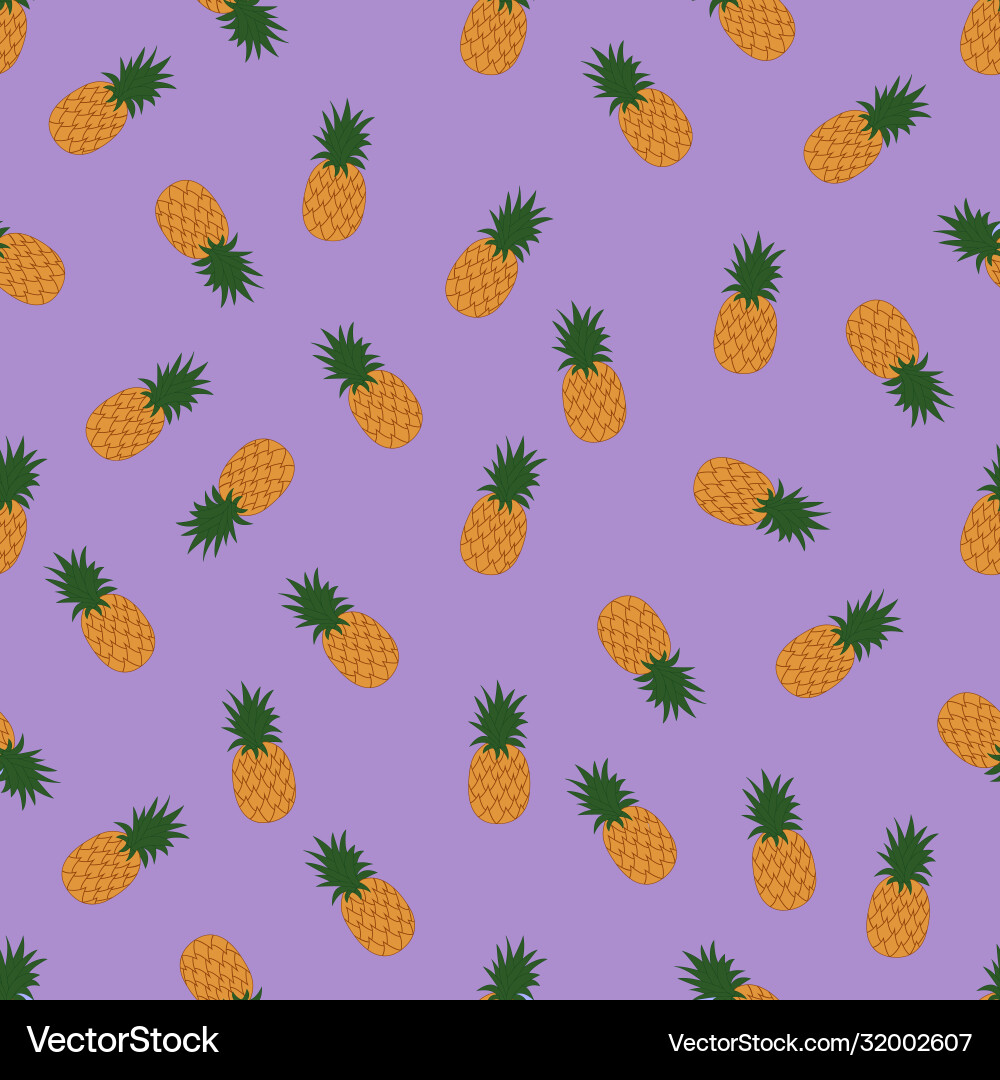 Seamless pattern with pineapples Seamless pattern with pineapples vector image