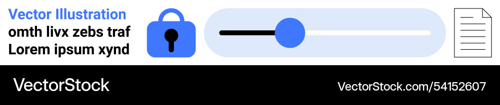 Secure document storage with lock icon and data Vector Image