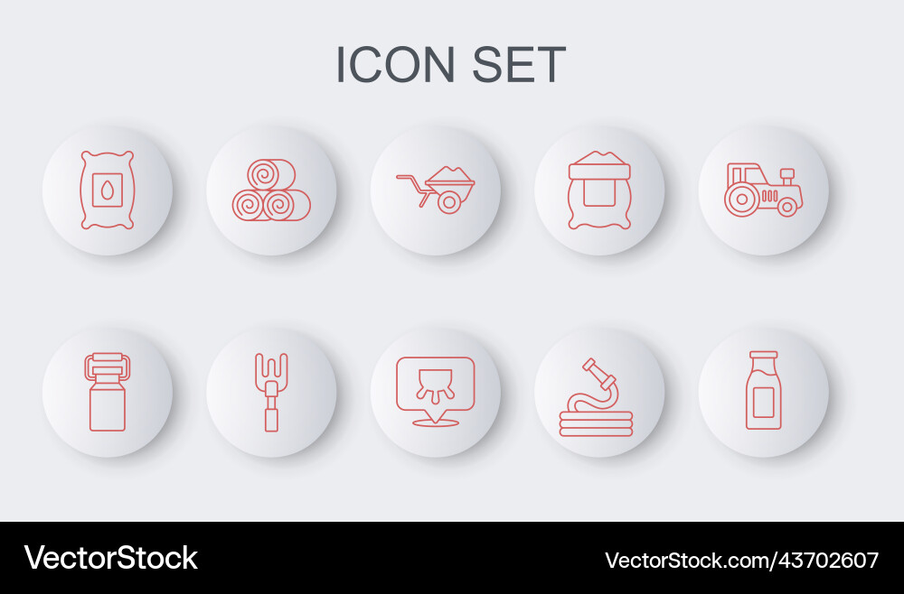 Set line bottle with milk can container Vector Image
