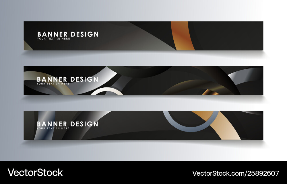 Set rectangular banner with a circle background Set rectangular banner with a circle background vector image