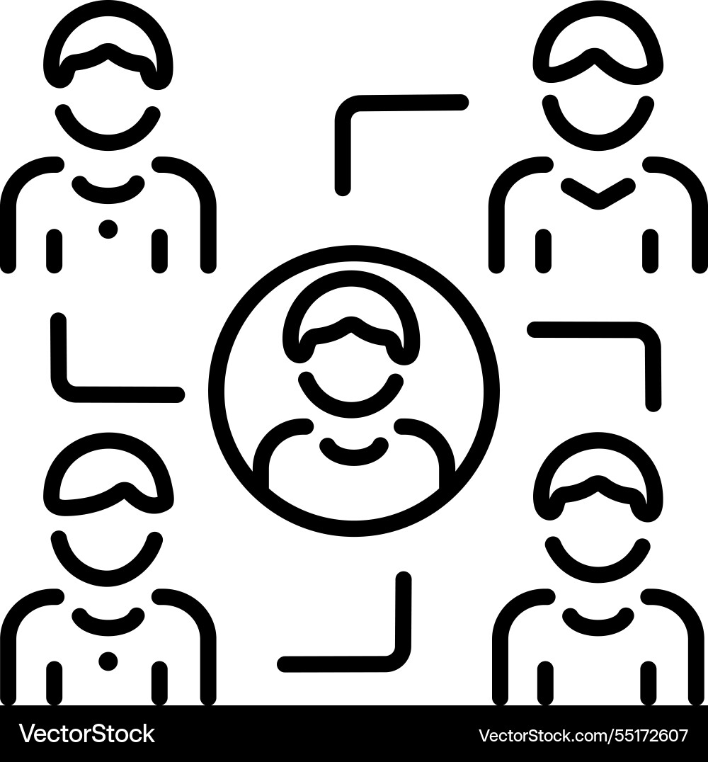 Team networking vector image