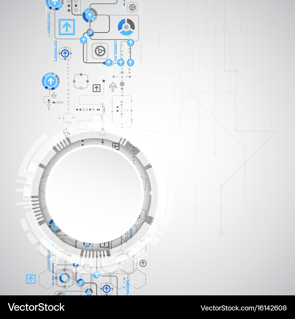 Abstract background with various technological vector image