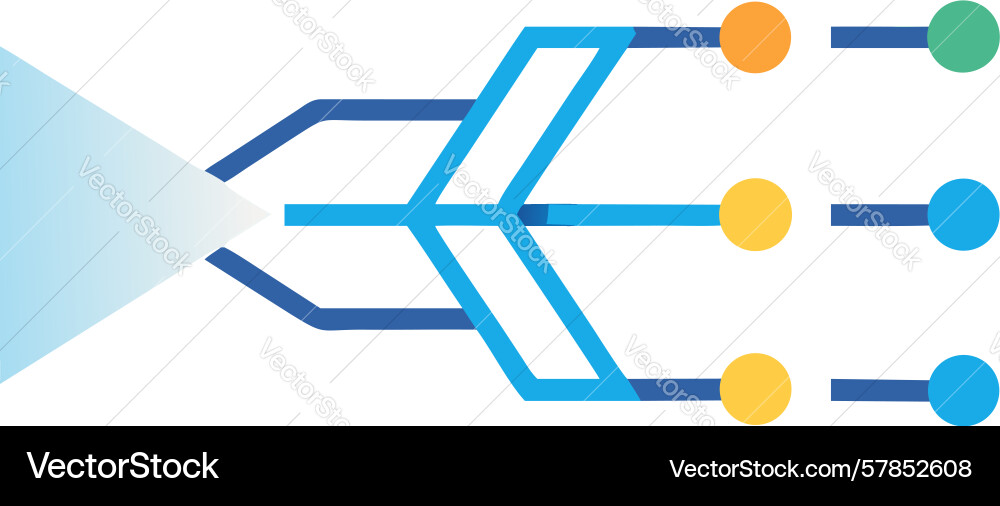 Abstract data funneling for information Vector Image
