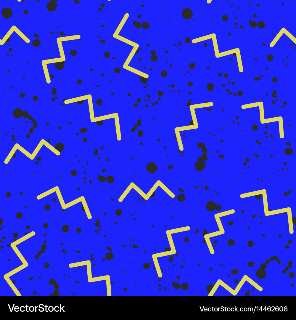 Abstract seamless pattern in the style of memphis vector image