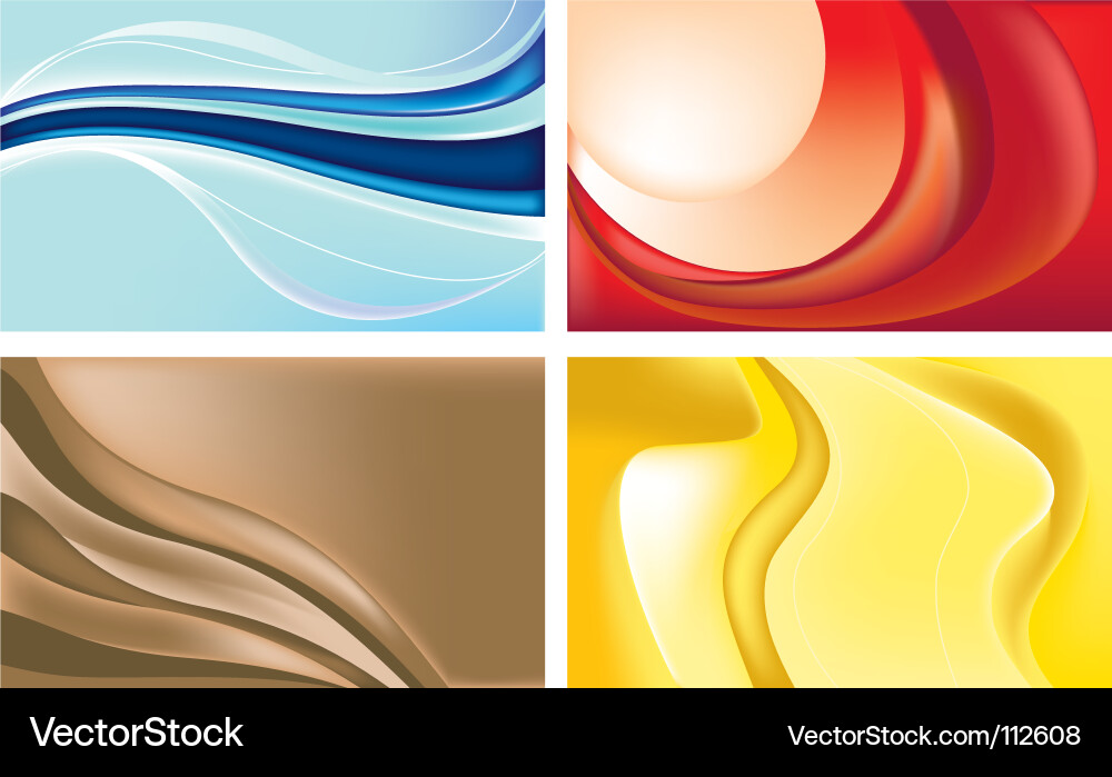 Abstract Wave Patterns Vector Image