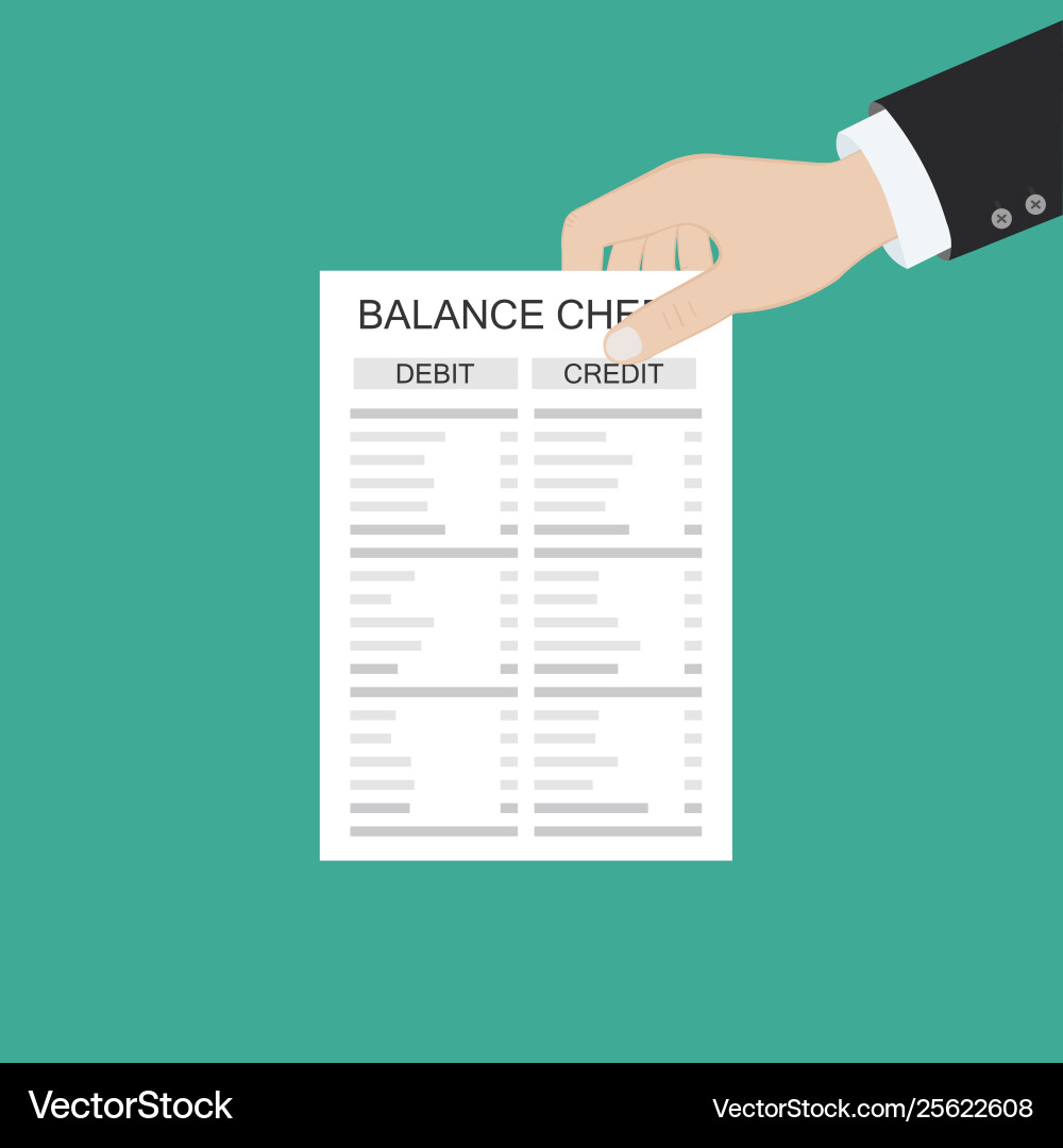 Accountant with report and a calculator checks vector image