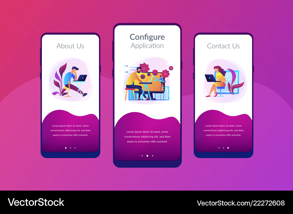 Back end development it app interface template Back end development it app interface template vector image