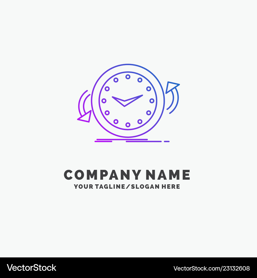 Backup clock clockwise counter time purple Backup clock clockwise counter time purple vector image