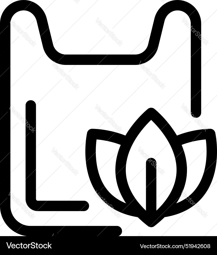 Biodegradable plastic bag showing environmental Vector Image