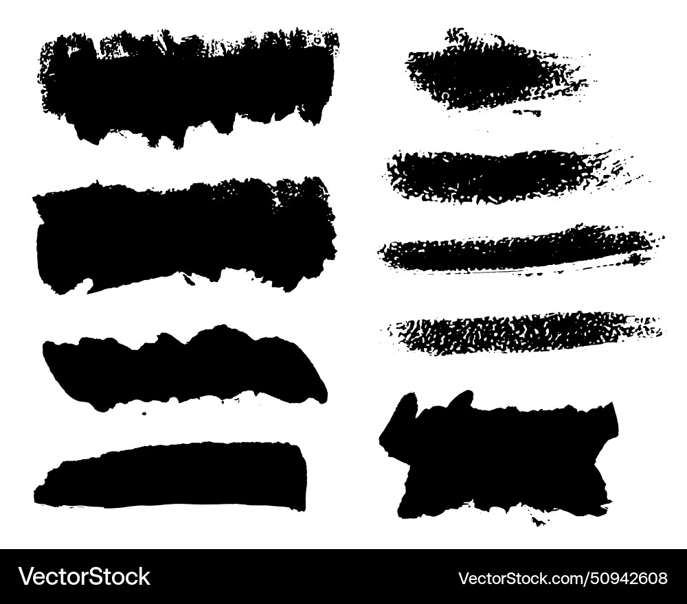 Brush strokes rectangular painted objects Brush strokes rectangular painted objects vector image