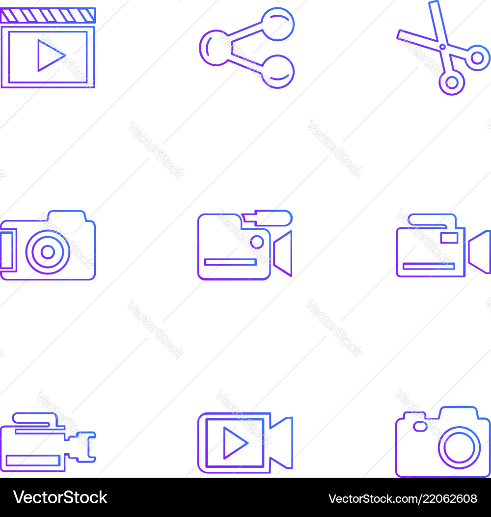 Camera recorder capture click photography vector image