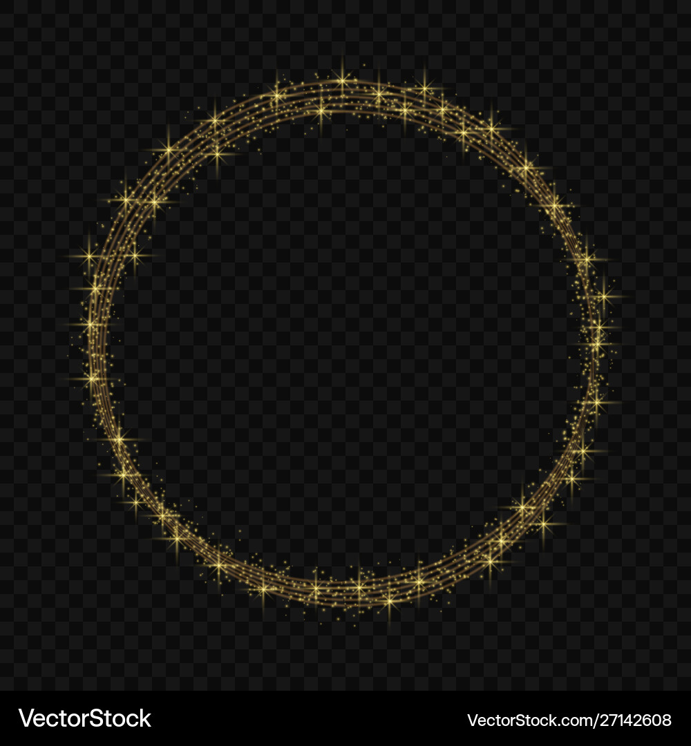 Circle frame with magic light glow effect Circle frame with magic light glow effect vector image