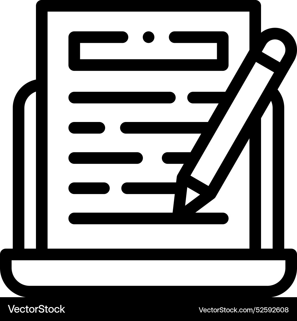 Content icon thin linear style design isolated Content icon thin linear style design isolated vector image