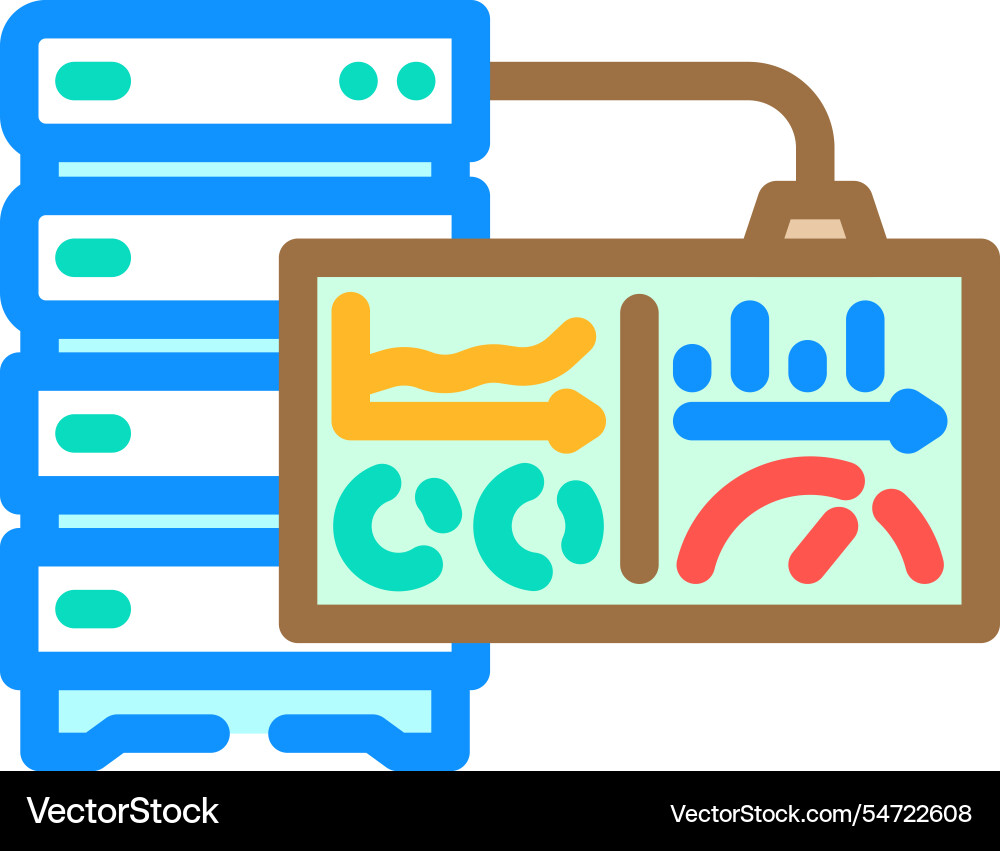 Dashboard data center color icon Dashboard data center color icon vector image