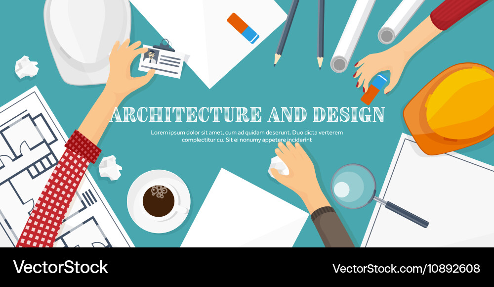 Engineering and architecture vector image