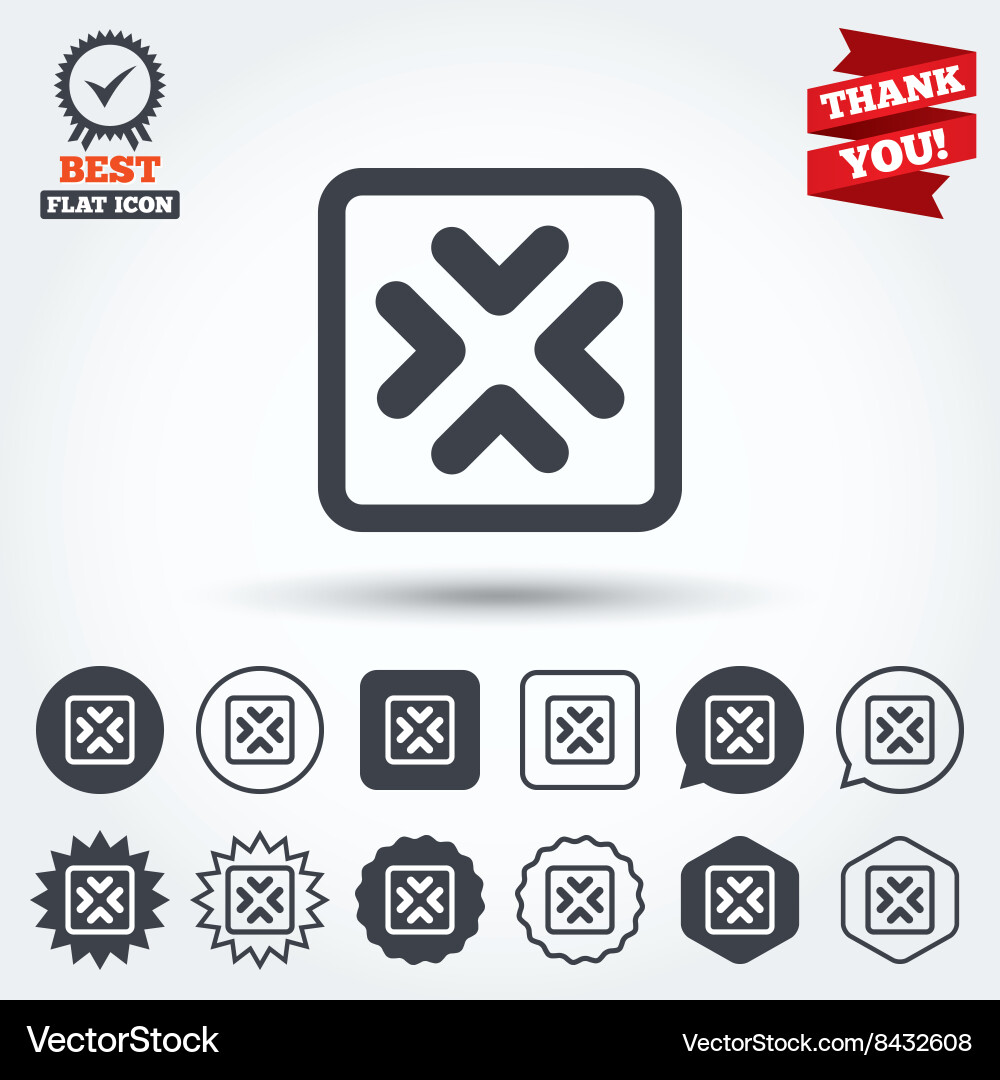 Enlarge or resize icon full screen extend vector image