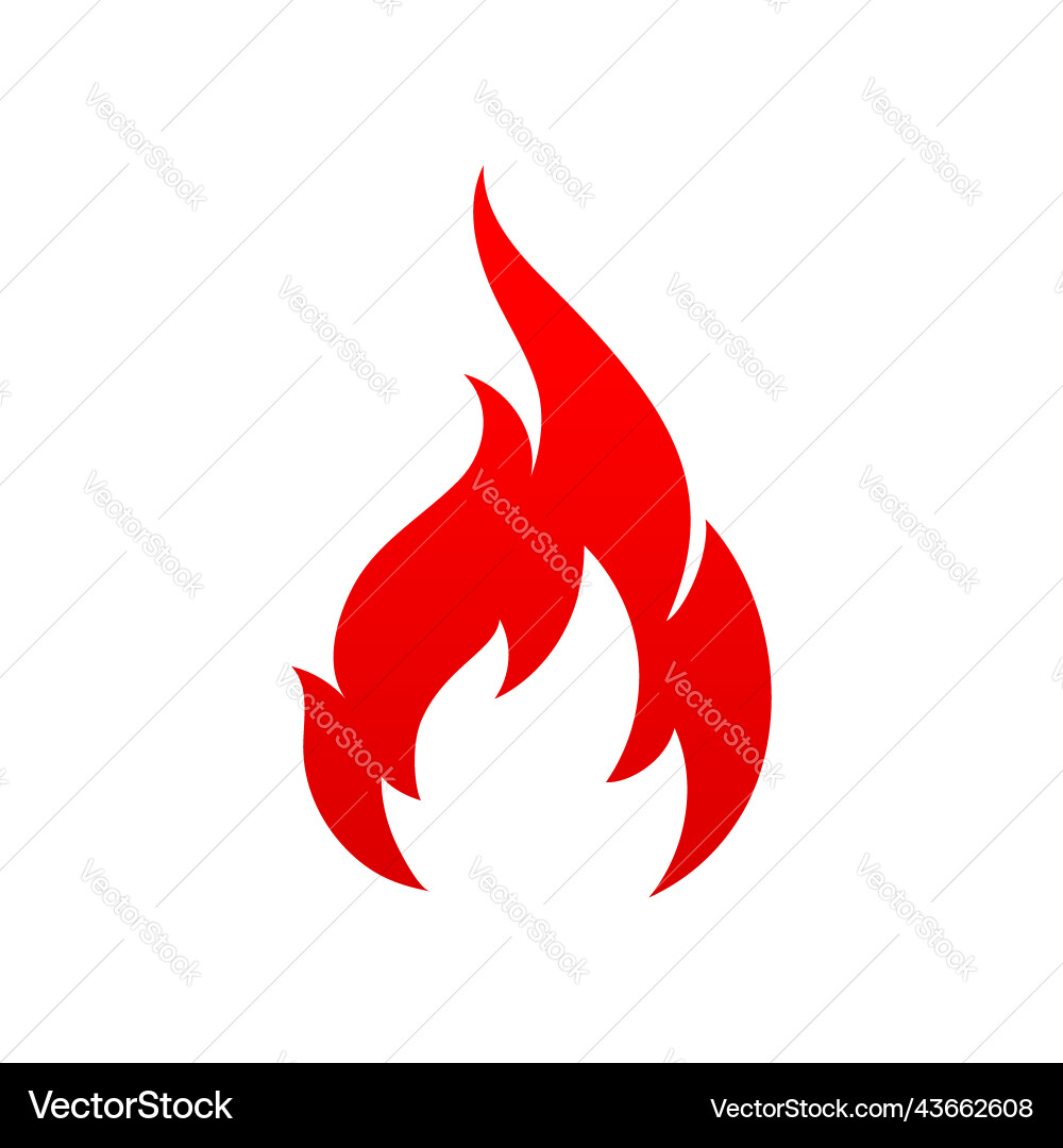 Flame of campfire or bonfire fireproof sign Flame of campfire or bonfire fireproof sign vector image