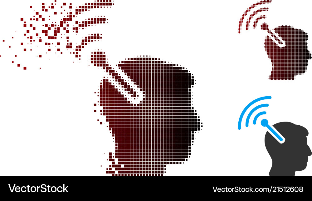 Fractured pixel halftone radio neural interface Fractured pixel halftone radio neural interface vector image