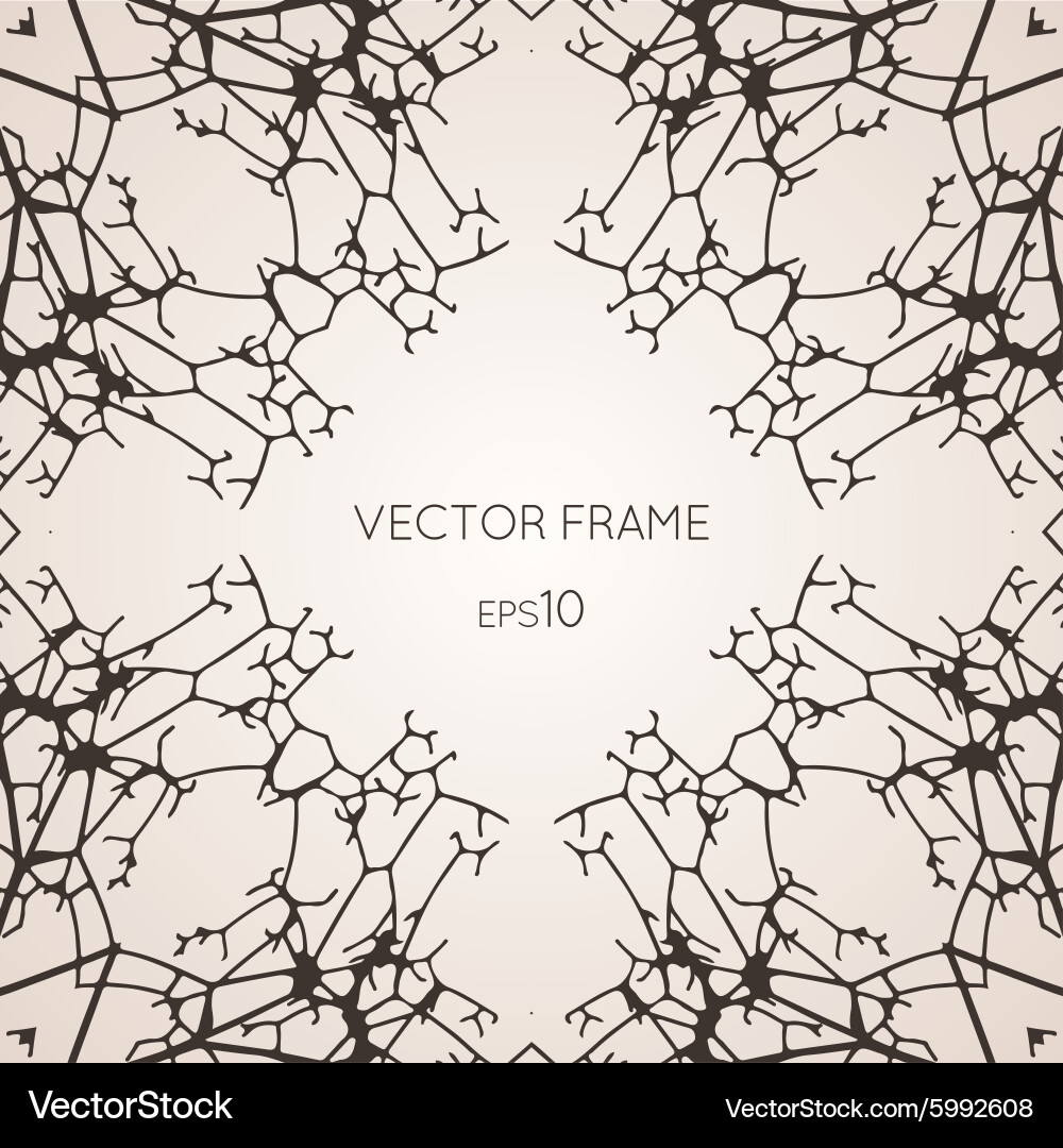 Frame from trees and branches vector image
