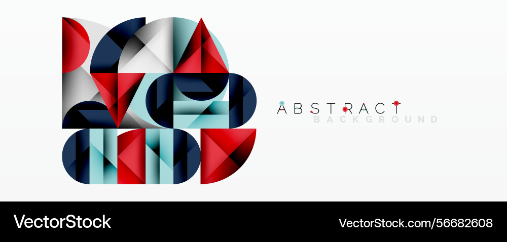 Geometric shapes overlap creating vibrant color Geometric shapes overlap creating vibrant color vector image