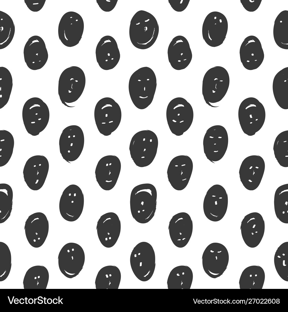 Hand drawn seamless repeat pattern with abstract Vector Image