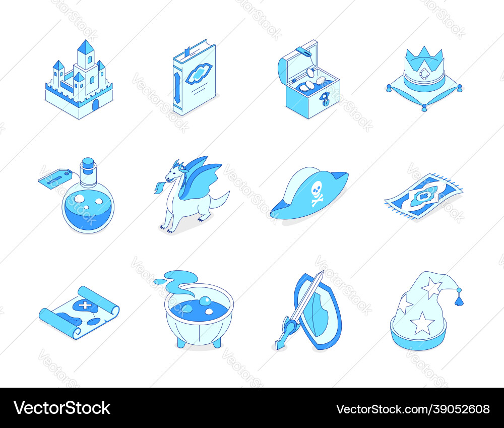 Magisches Abenteuer - moderne Linie Design Stil Icons Magisches Abenteuer - moderne Linie Design Stil Icons vektorbild