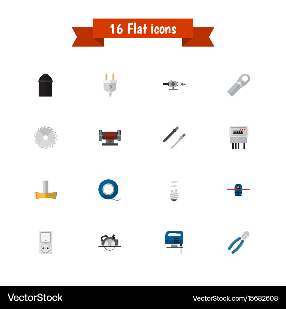 Set of 16 editable instruments icons includes vector image