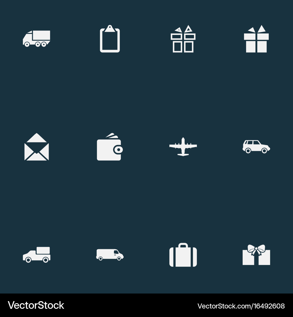 Set of simple handing icons vector image