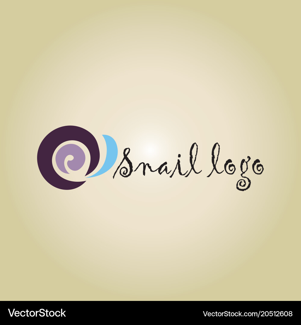 Snail ideas design on background vector image