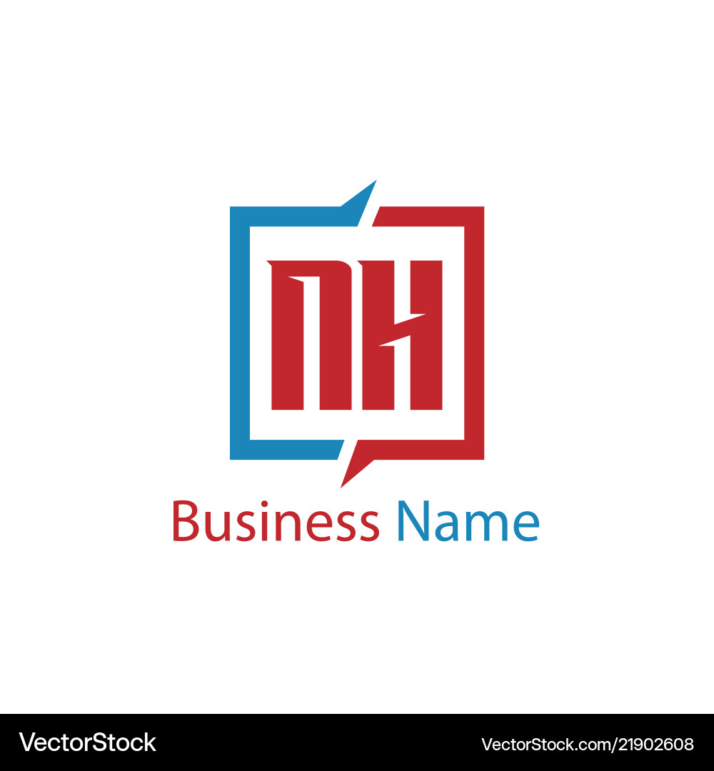 Vorlagen für das Logo nh Vorlagen für das Logo nh vektorbild