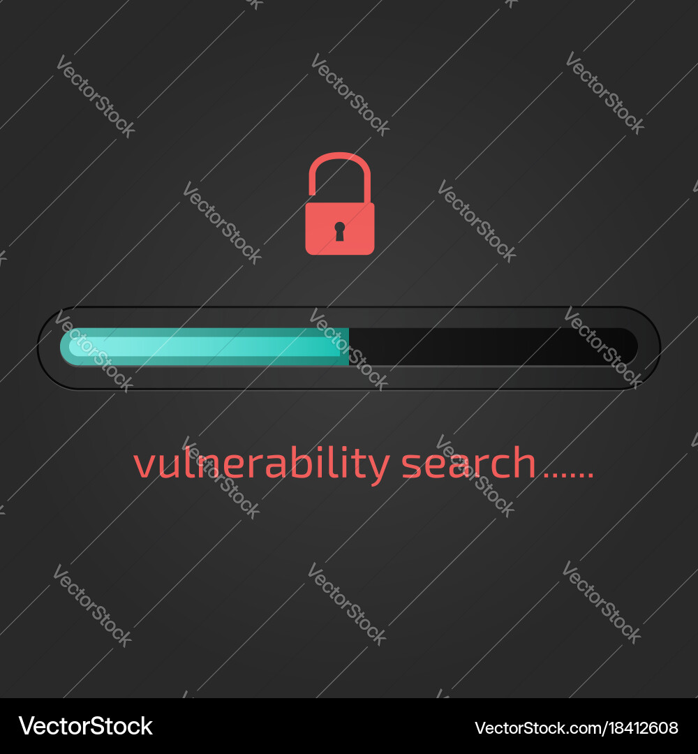 Vulnerability search seo optimizationweb vector image