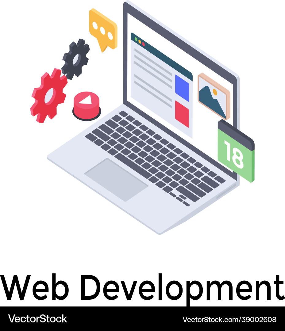 Web page development vector image